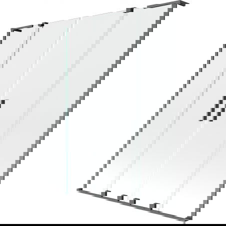 Mexen Velar L Duo bathtub screen, 2-wing sliding 150 x 150 cm, transparent, brushed gun gray - 896-150-003-02-66
