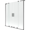 Mexen Velar L Duo 2-panel sliding bath screen 150 x 150 cm, transparent, brushed gun gray - 896-150-003-02-66