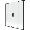 Mexen Velar L Duo 2-wing sliding bath screen 150 x 150 cm, transparent, black - 896-150-003-02-70