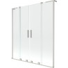 Mexen Velar L Duo 2-Panel Sliding Bathtub Screen 150 x 150 cm, Transparent, Brushed Nickel - 896-150-003-02-97