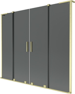 Mexen Velar L Duo 2-panel sliding bathtub screen 180 x 150 cm, graphite, brushed gold - 896-180-003-42-55