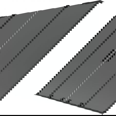 Mexen Velar L Duo bathtub screen 2-wing sliding 200 x 150 cm, graphite, black - 896-200-003-42-70