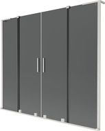 Mexen Velar L Duo shower screen 2-panel sliding 180 x 150 cm, graphite, brushed nickel - 896-180-003-42-97