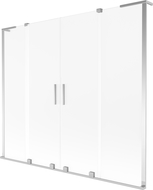 Mexen Velar L Duo 2-panel Sliding Bath Screen 180 x 150 cm, Frosted, Chrome - 896-180-003-32-01