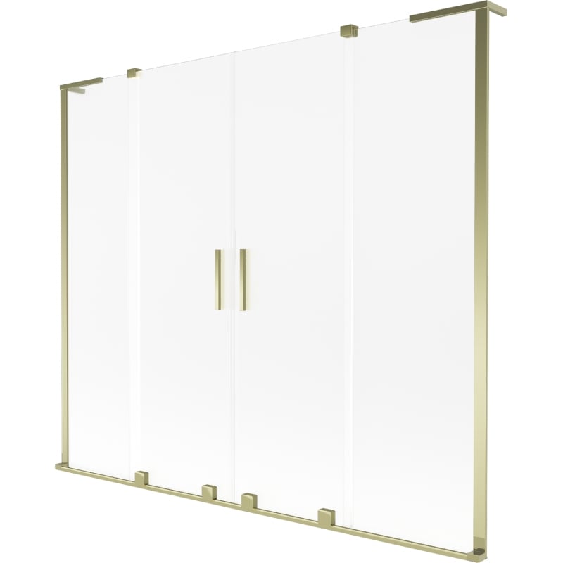 Mexen Velar L Duo 2-panel sliding bath screen 180 x 150 cm, frosted, gold - 896-180-003-32-50