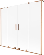 Mexen Velar L Duo 2-panel sliding bath screen 180 x 150 cm, frost, brushed copper - 896-180-003-32-65