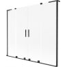 Mexen Velar L Duo 2-panel sliding bath screen 180 x 150 cm, frost, black - 896-180-003-32-70