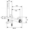 Mexen Diamond bath tap with shower set, black - 71530-70