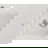 Mexen Ben granite sink 1-bowl with left drainer 600 x 500 mm, white, chrome siphon - 6522605000-20