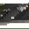 Mexen Ben 1-bowl granite sink with right drainer 600 x 500 mm, black/gold metallic, chrome siphon - 6523605000-75