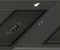 Mexen Ben granite sink 1-bowl with drainer, right 600 x 500 mm, black/gold metallic black siphon - 6523605000-75-B