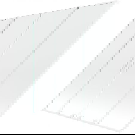 Mexen Velar L Duo bathtub screen 2-panel sliding 180 x 150 cm, transparent, white - 896-180-003-02-20