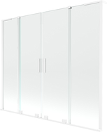 Mexen Velar L Duo 2-leaf Sliding Bath Screen 180 x 150 cm, Transparent, White - 896-180-003-02-20