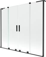Mexen Velar L Duo 2-panel sliding bath screen 180 x 150 cm, transparent, black - 896-180-003-02-70