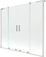 Mexen Velar L Duo Bathtub Screen 2-Panel Sliding 180 x 150 cm, Transparent, Brushed Nickel - 896-180-003-02-97