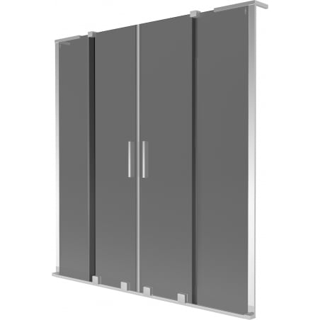 Mexen Velar L Duo 2-panel sliding bath screen 140 x 150 cm, graphite, chrome - 896-140-003-42-01