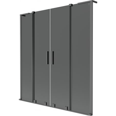 Mexen Velar L Duo 2-panel sliding bath screen 140 x 150 cm, graphite, gun metal - 896-140-003-42-95