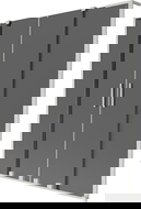 Mexen Velar L Duo Two-Panel Sliding Shower Screen 140 x 150 cm, Graphite, Brushed Nickel - 896-140-003-42-97