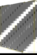 Mexen Velar L Duo 2-wing retractable bath screen 160 x 150 cm, graphite, gold - 896-160-003-42-50