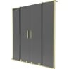 Mexen Velar L Duo 2-wing sliding bath screen 160 x 150 cm, graphite, brushed gold - 896-160-003-42-55