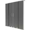 Mexen Velar L Duo 2-panel sliding shower screen 160 x 150 cm, graphite, brushed nickel - 896-160-003-42-97
