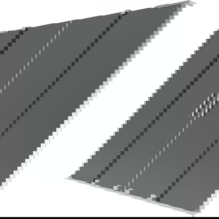 Mexen Velar L Duo bathtub screen 2-wing sliding 170 x 150 cm, graphite, chrome - 896-170-003-42-01