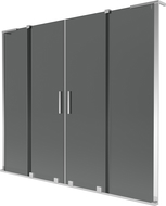 Mexen Velar L Duo Bath Screen 2-Wing Sliding 170 x 150 cm, Graphite, Chrome - 896-170-003-42-01
