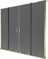 Mexen Velar L Duo 2-wing sliding bath screen 170 x 150 cm, graphite, gold - 896-170-003-42-50