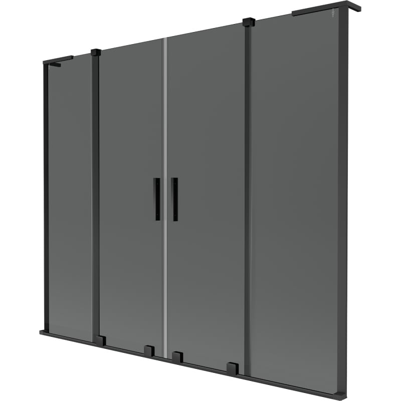 Mexen Velar L Duo 2-panel sliding bath screen 170 x 150 cm, graphite, black - 896-170-003-42-70