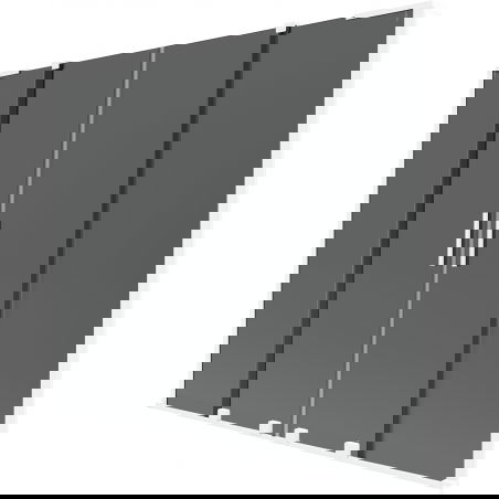 Mexen Velar L Duo 2-wing sliding bathtub screen 200 x 150 cm, graphite, white - 896-200-003-42-20