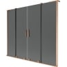 Mexen Velar L Duo 2-panel sliding bath screen 200 x 150 cm, graphite, brushed copper - 896-200-003-42-65