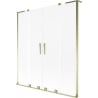 Mexen Velar L Duo 2-panel sliding bath screen 140 x 150 cm, frost, gold - 896-140-003-32-50
