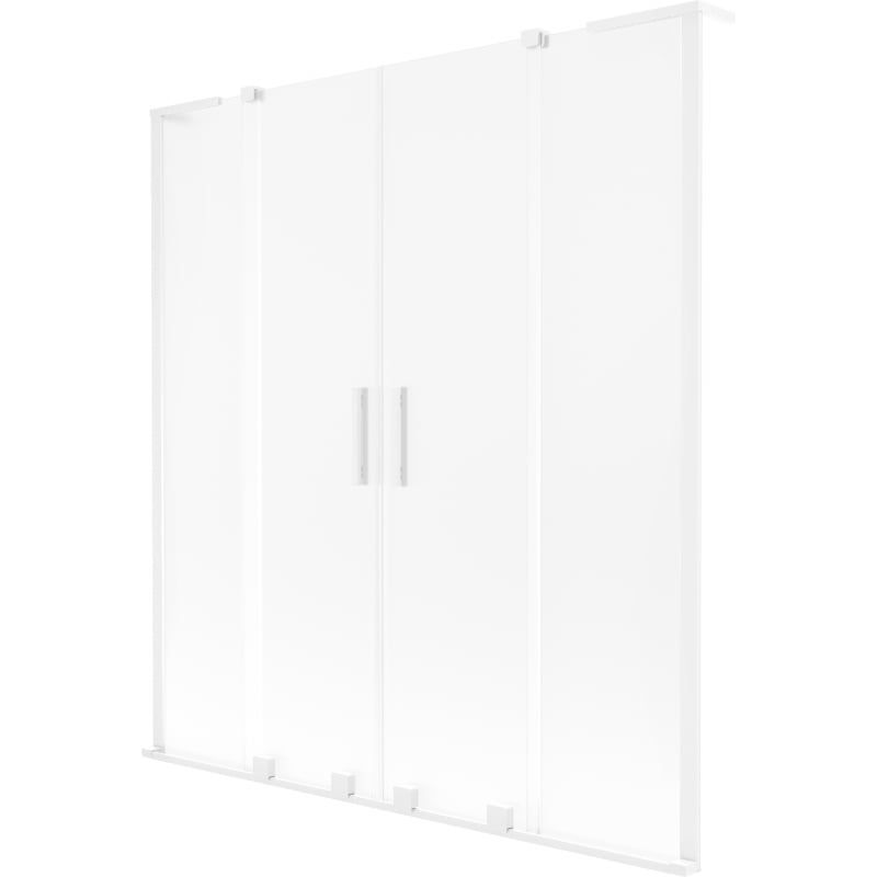 Mexen Velar L Duo 2-wing sliding bath screen 160 x 150 cm, frost, white - 896-160-003-32-20