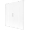 Mexen Velar L Duo 2-wing sliding bath screen 160 x 150 cm, frost, white - 896-160-003-32-20