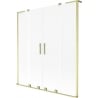 Mexen Velar L Duo 2-panel sliding bath screen 160 x 150 cm, frost, brushed gold - 896-160-003-32-55