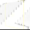 Mexen Velar L Duo 2-wing sliding bath screen 160 x 150 cm, frosted, brushed gold - 896-160-003-32-55