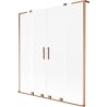 Mexen Velar L Duo 2-panel sliding bathtub screen 160 x 150 cm, frost, brushed copper - 896-160-003-32-65