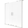 Mexen Velar L Duo bath screen 2-wing sliding 160 x 150 cm, frosted, brushed nickel - 896-160-003-32-97