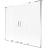 Mexen Velar L Duo Bath Screen 2-Panel Sliding 170 x 150 cm, Frosted, Chrome - 896-170-003-32-01