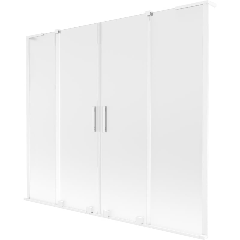 Mexen Velar L Duo 2-panel sliding bath screen 170 x 150 cm, frost, white - 896-170-003-32-20