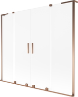 Mexen Velar L Duo bathtub screen 2-wing sliding 170 x 150 cm, frosted, rose gold - 896-170-003-32-60