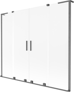Mexen Velar L Duo Shower Screen 2-Panel Sliding 170 x 150 cm, Frosted, Gun Gray Brushed - 896-170-003-32-66