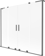 Mexen Velar L Duo Shower Screen 2-panel Sliding 170 x 150 cm, Frost, Gun Metal - 896-170-003-32-95