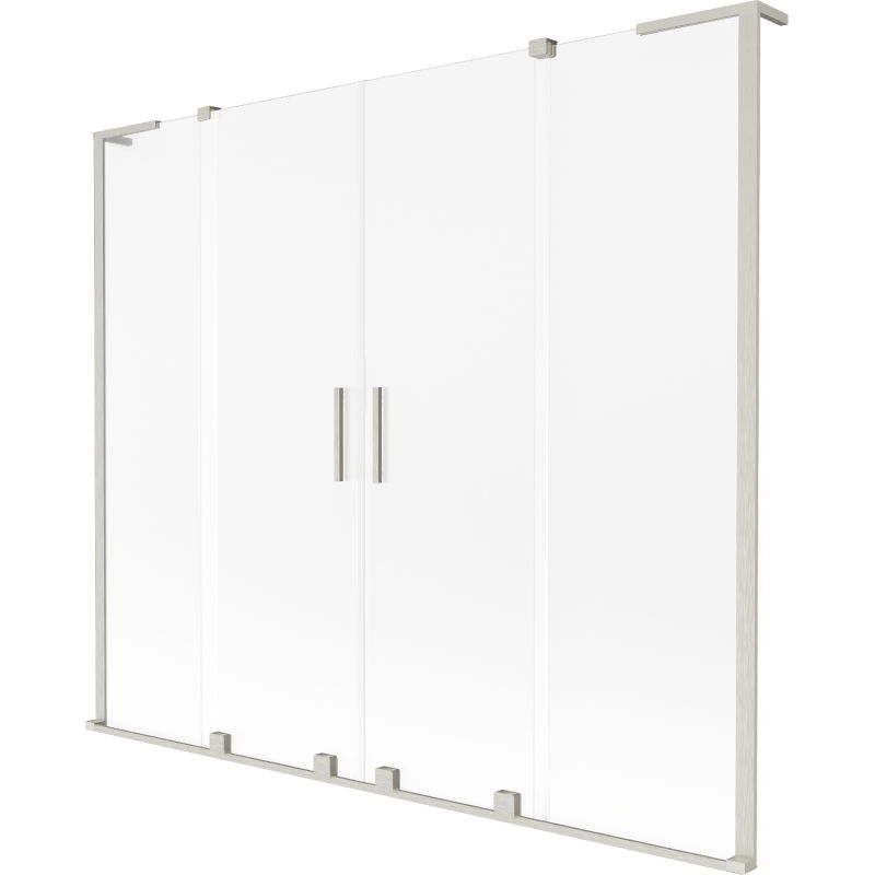 Mexen Velar L Duo 2-panel sliding bath screen 170 x 150 cm, frost, brushed nickel - 896-170-003-32-97