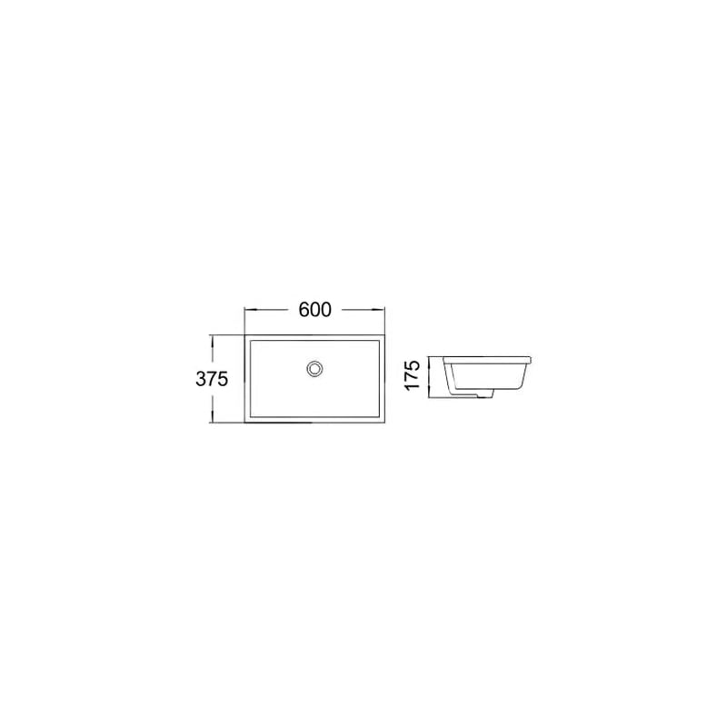 Mexen Venus undercounter basin 60 x 37 cm, white - 25416000