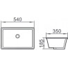 Mexen Venus under-counter sink 54 x 35 cm, white - 25415400