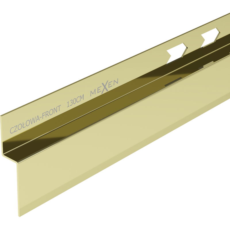 Mexen Line-B front shower strip 130 cm, gold - 185003130U
