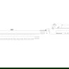 Mexen Line-B front shower strip 130 cm, gold - 185003130U