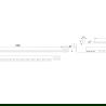 Mexen Line-B Front Shower Strip 180 cm, Gold - 185003180U
