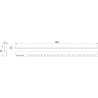 Mexen Line-B front shower strip 130 cm, brushed gold - 185503130U
